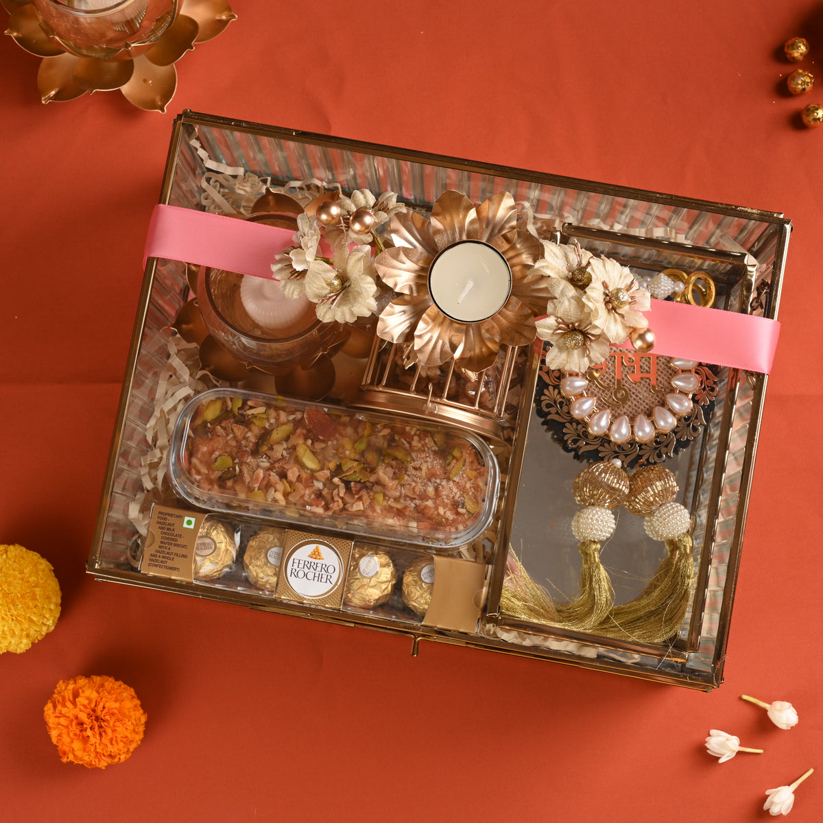 Luxe Divided Glass Box