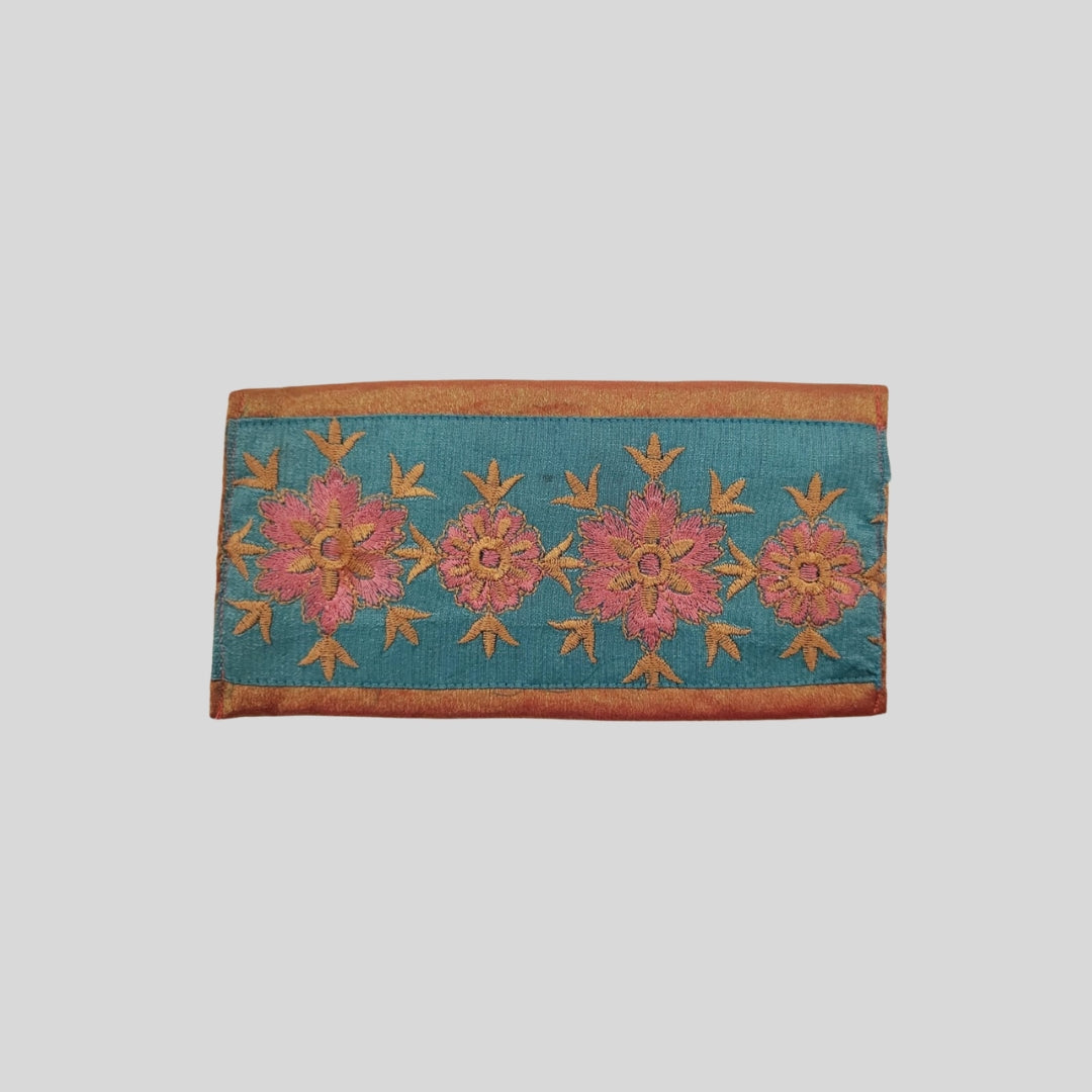 Stitched Elegant Embroidered Fabric Envelope - Set of 2