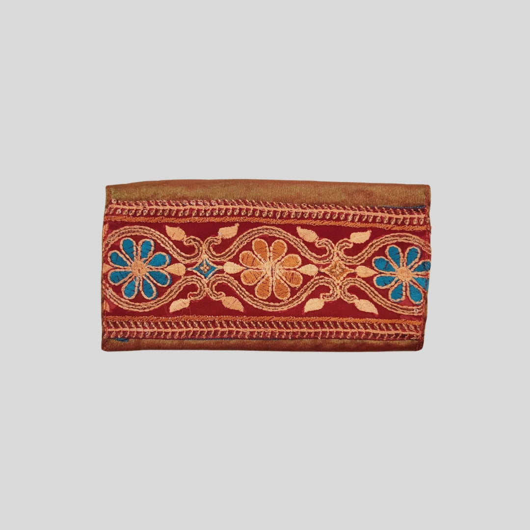 Stitched Elegant Embroidered Fabric Envelope - Set of 2