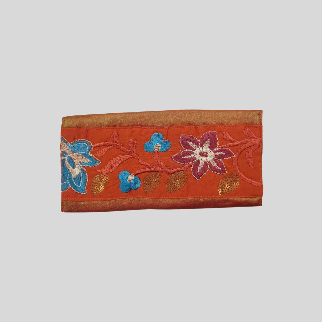 Stitched Elegant Embroidered Fabric Envelope - Set of 2