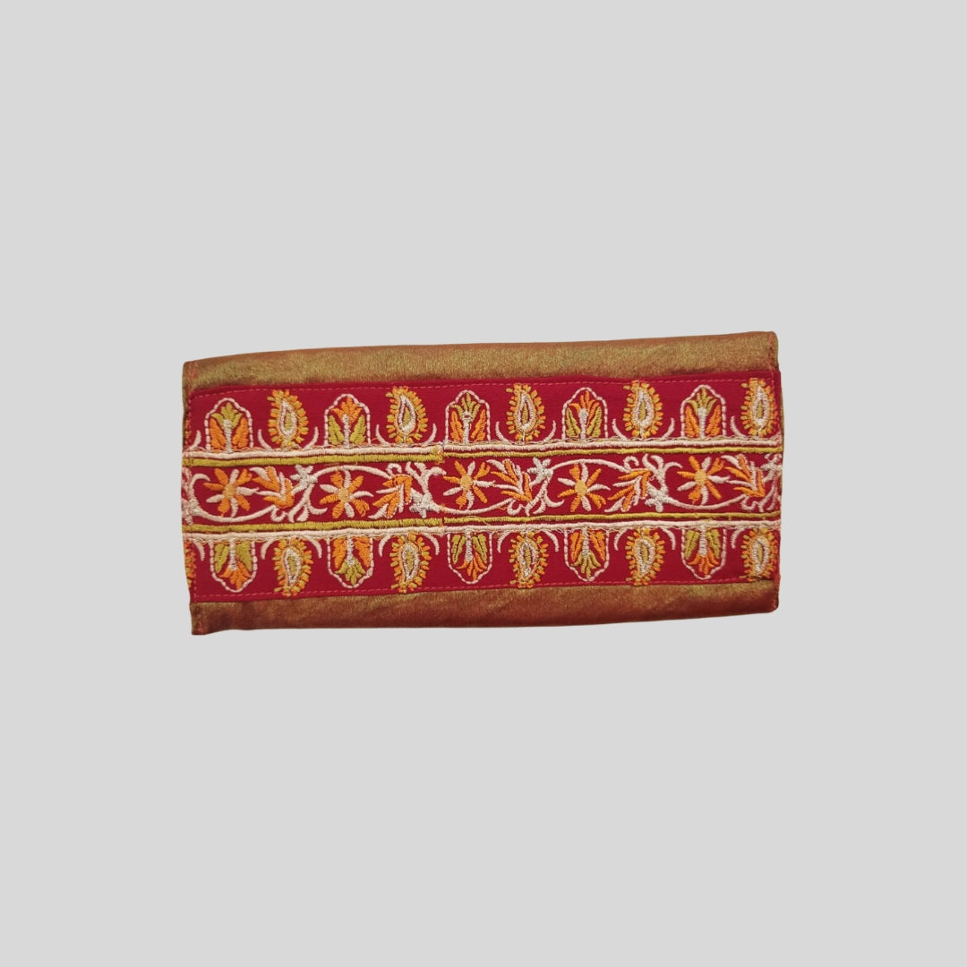 Stitched Elegant Embroidered Fabric Envelope - Set of 2