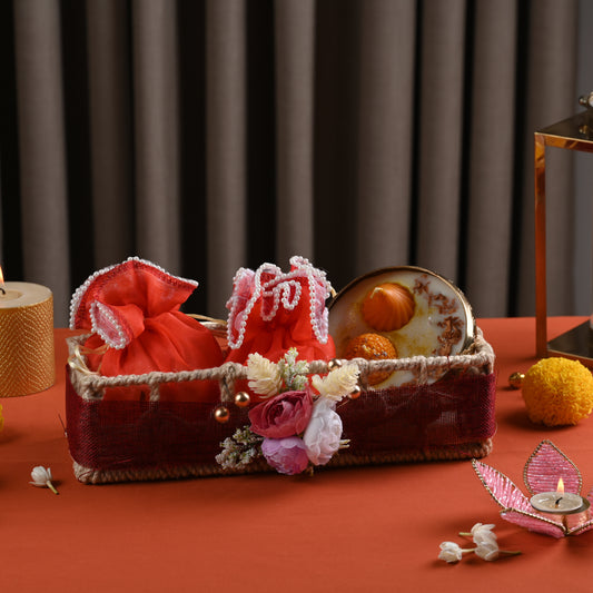 Jute Basket – Potlis & Mithai Candle