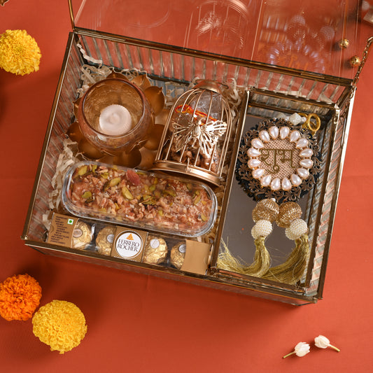 Luxe Divided Glass Box