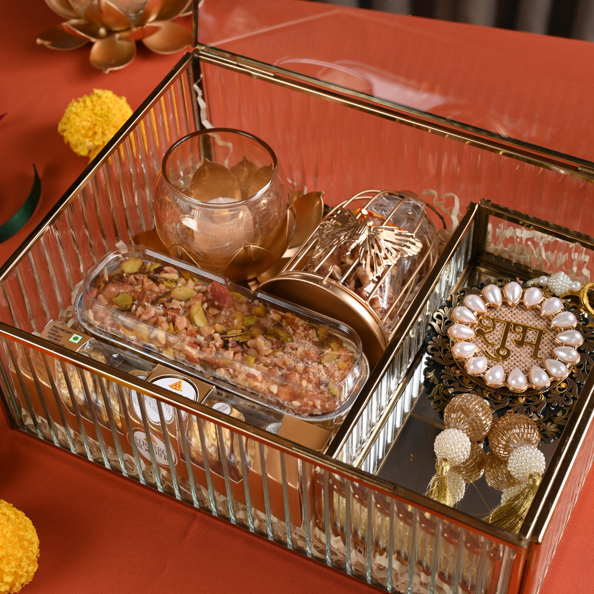 Luxe Divided Glass Box