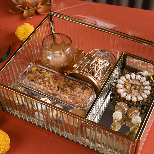 Luxe Divided Glass Box