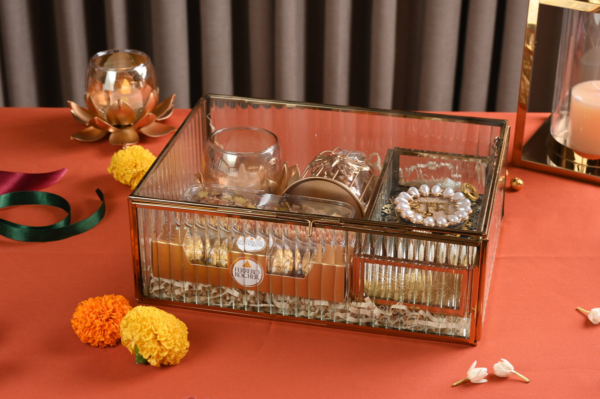Luxe Divided Glass Box
