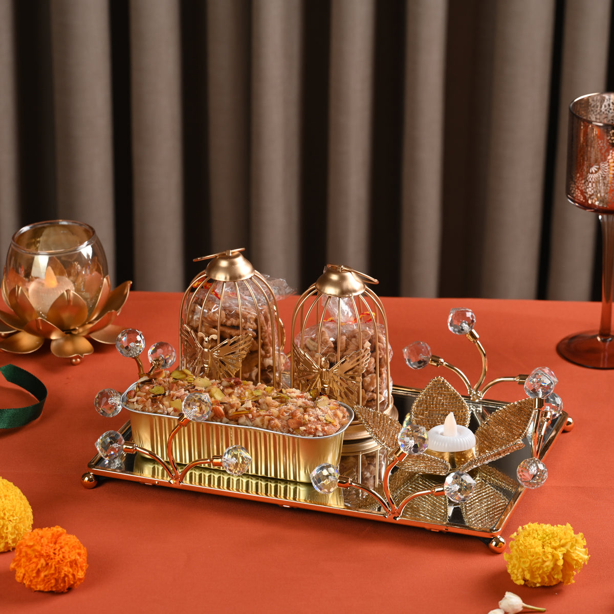Crystal Mirror Tray