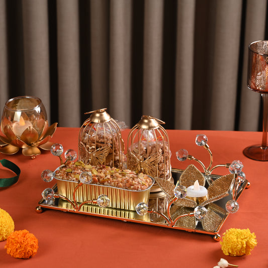 Crystal Mirror Tray