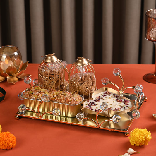 Crystal Mirror Tray