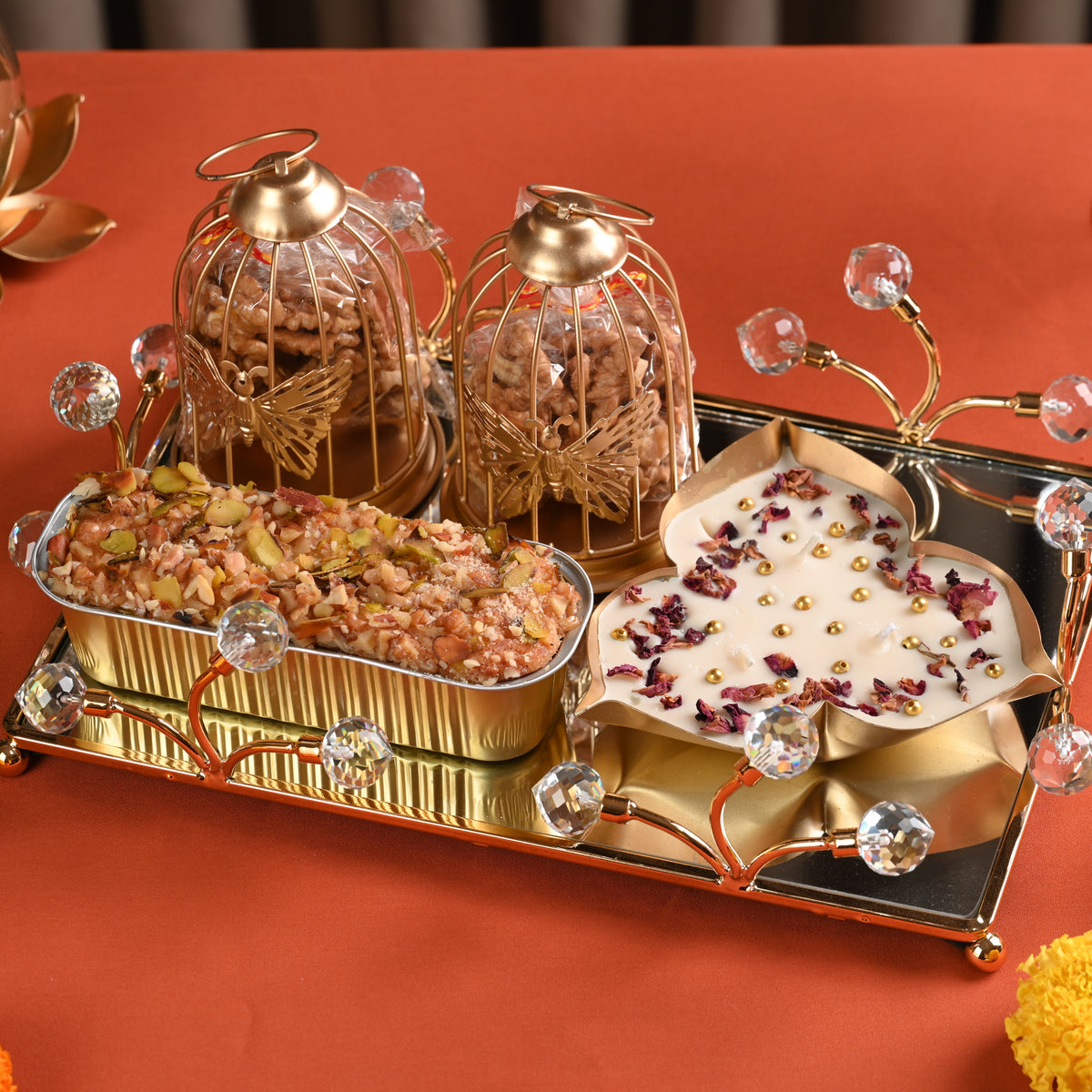 Crystal Mirror Tray