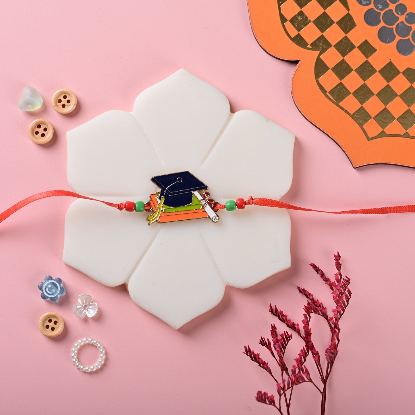 Graduation Cap & Books Rakhi