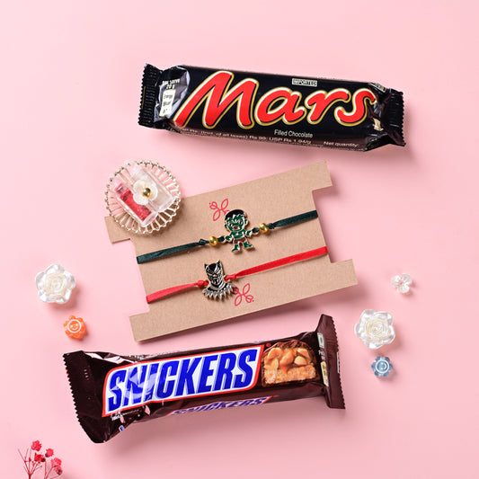 Hulk & Black Panther Rakhi Hamper